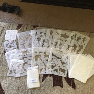 Art stencils with storage bag